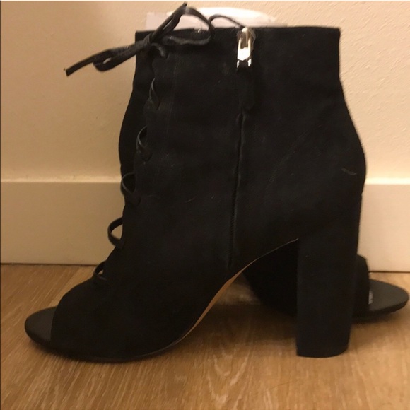 Seychelles black suede peep toe sandals - Picture 1 of 2